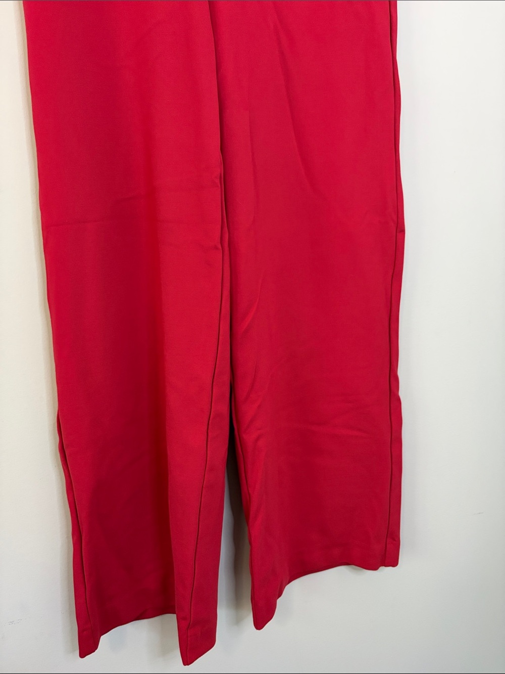 Boden Belgravia Ponte Trousers Red Pant Wide Leg Flare crease free sz 8 - Picture 5 of 11
